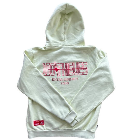 NWT 100 Thieves Enter Infinity Hoodie Lemonade Hoodie Men’s Small Pullover - Picture 3 of 12